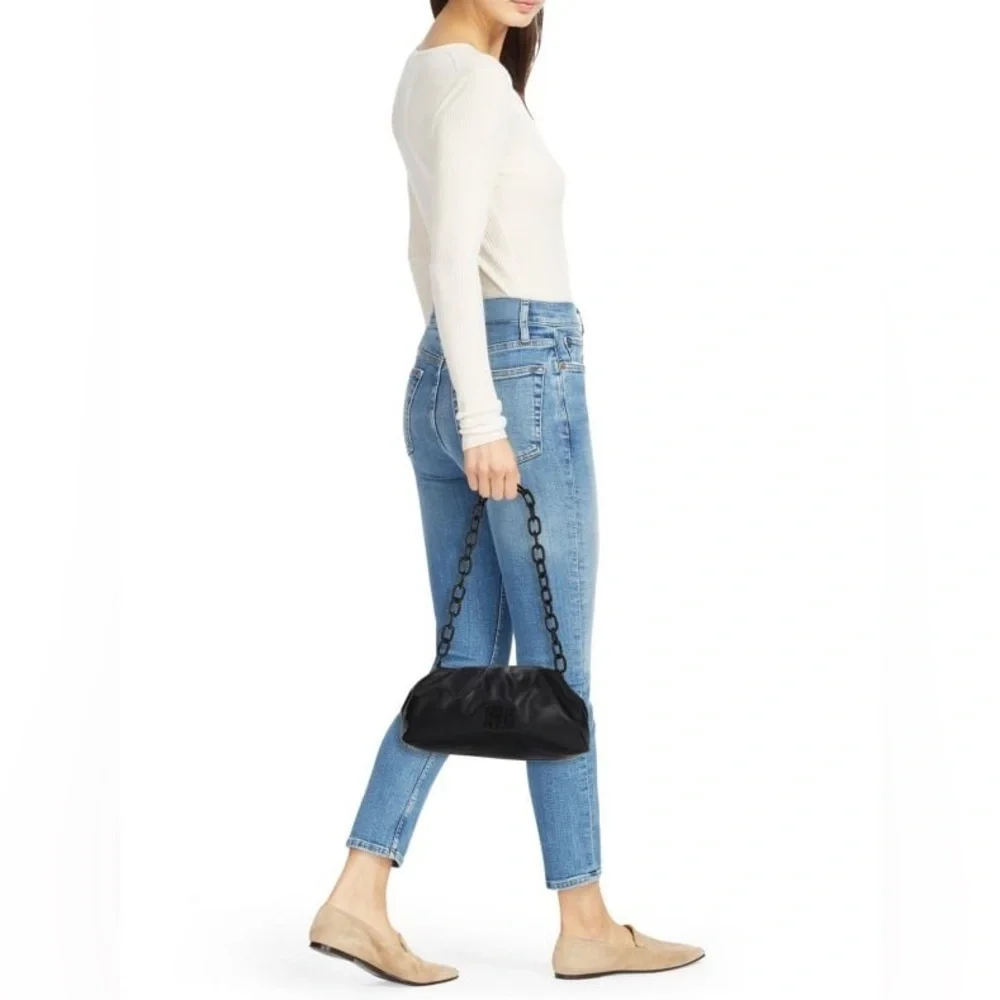 BADGLEY MISCHKA Ruched Convertible Clutch - Black NWT. Retails for $129. - Picture 2 of 6